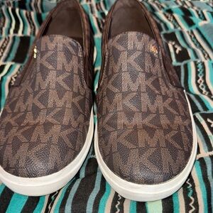 Michael Kors Brown Slip-On Shoes